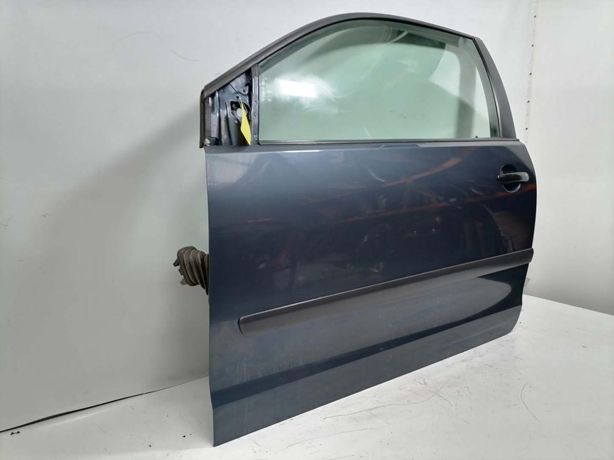 VW Polo 9N3 original T&uuml;r vorn links LC7V Anthrazitblau 3-T&uuml;rer Rohbau Bj.2009